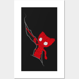 Unravel 2 red comes out of its hole Posters and Art